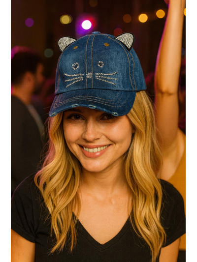 Czapka CZAP-KOT-JEANS