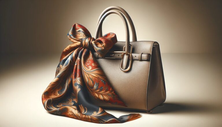 Jak wiązać apaszkę na torebce