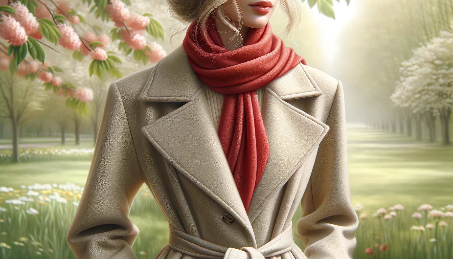 Jaka apaszka do beżowego płaszcza?