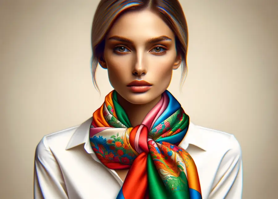 biała koszula i apaszka