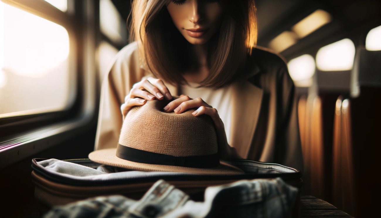 kapelusz w podróży