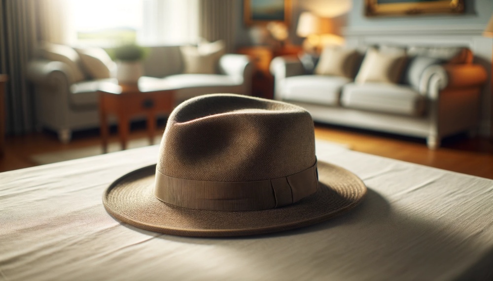 kapelusz ze sztywnym rondem