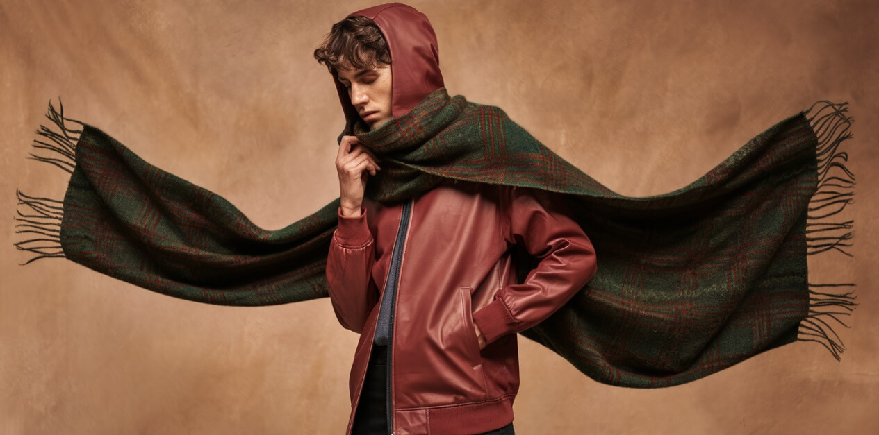 Jak nosić szalik do kurtki z kapturem