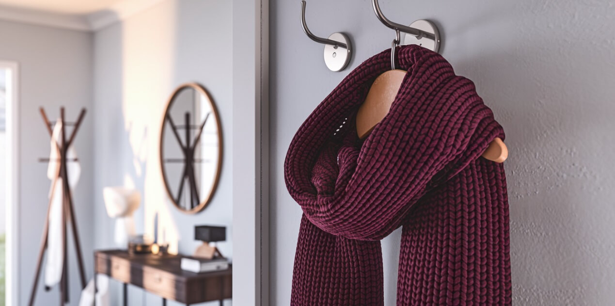 Jak powiesić szalik na ścianie?