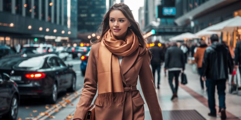 Jaki szalik do brązowego płaszcza