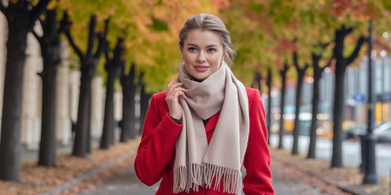 Jaki szalik do czerwonego płaszcza