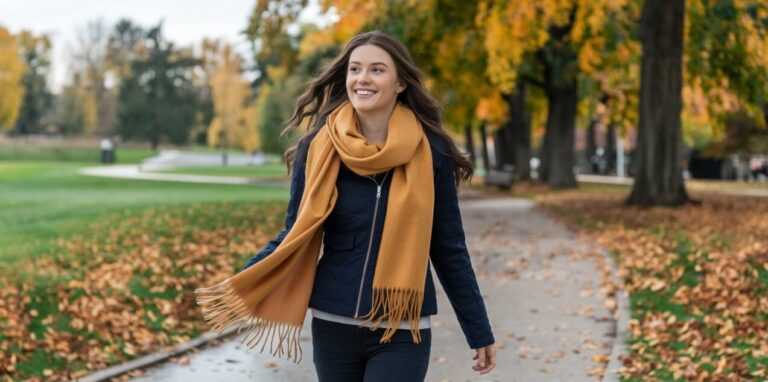 Jaki szalik do granatowej kurtki