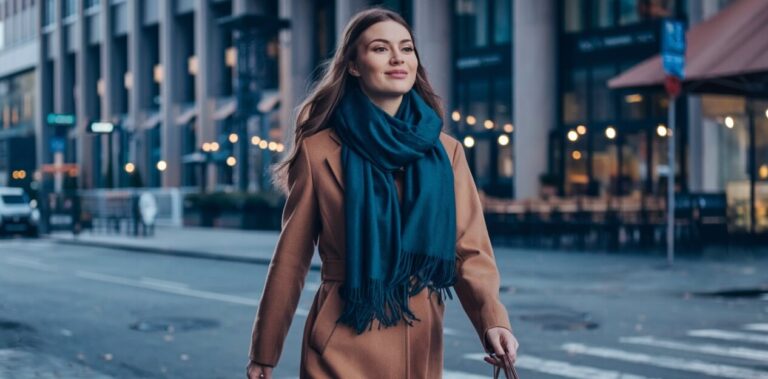 Jaki szalik do karmelowego płaszcza