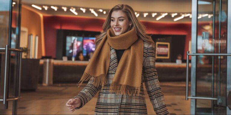 Jaki szalik do płaszcza w kratę